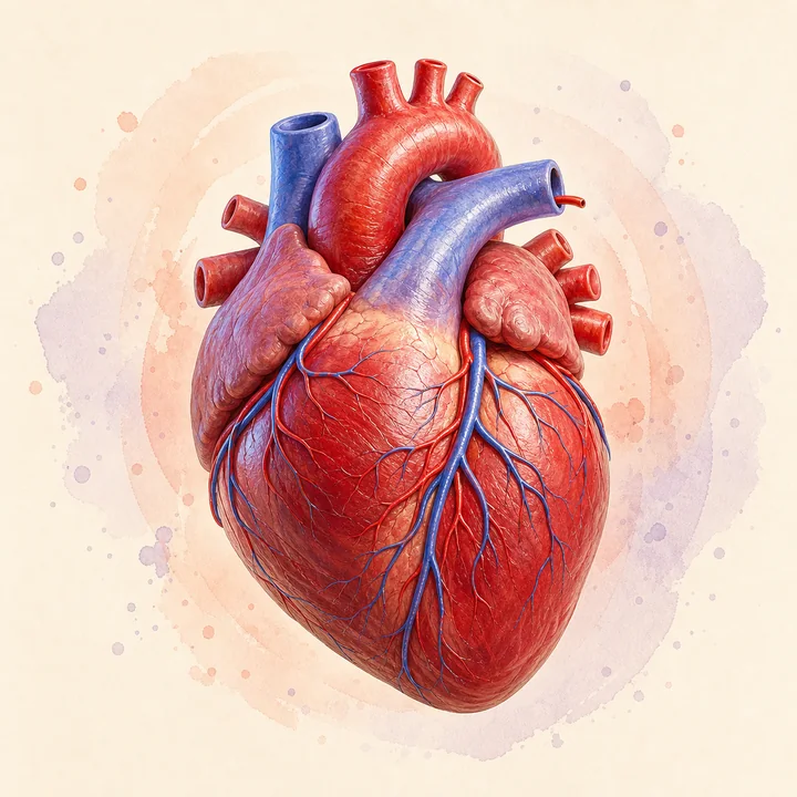 ภาพกายวิภาคหัวใจ / Heart / หัวใจ / Heart anatomical illustration